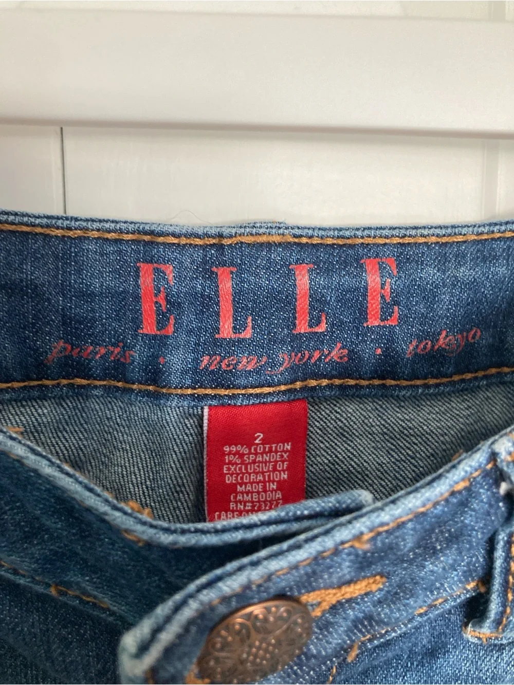 Elle Bermuda Denim Shorts Size 2